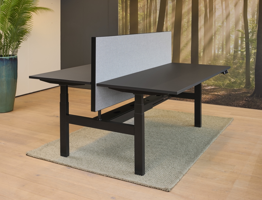 Akoestische tussenwand t.b.v. duo bench met aluminium kader (5cm dik) - Image 1