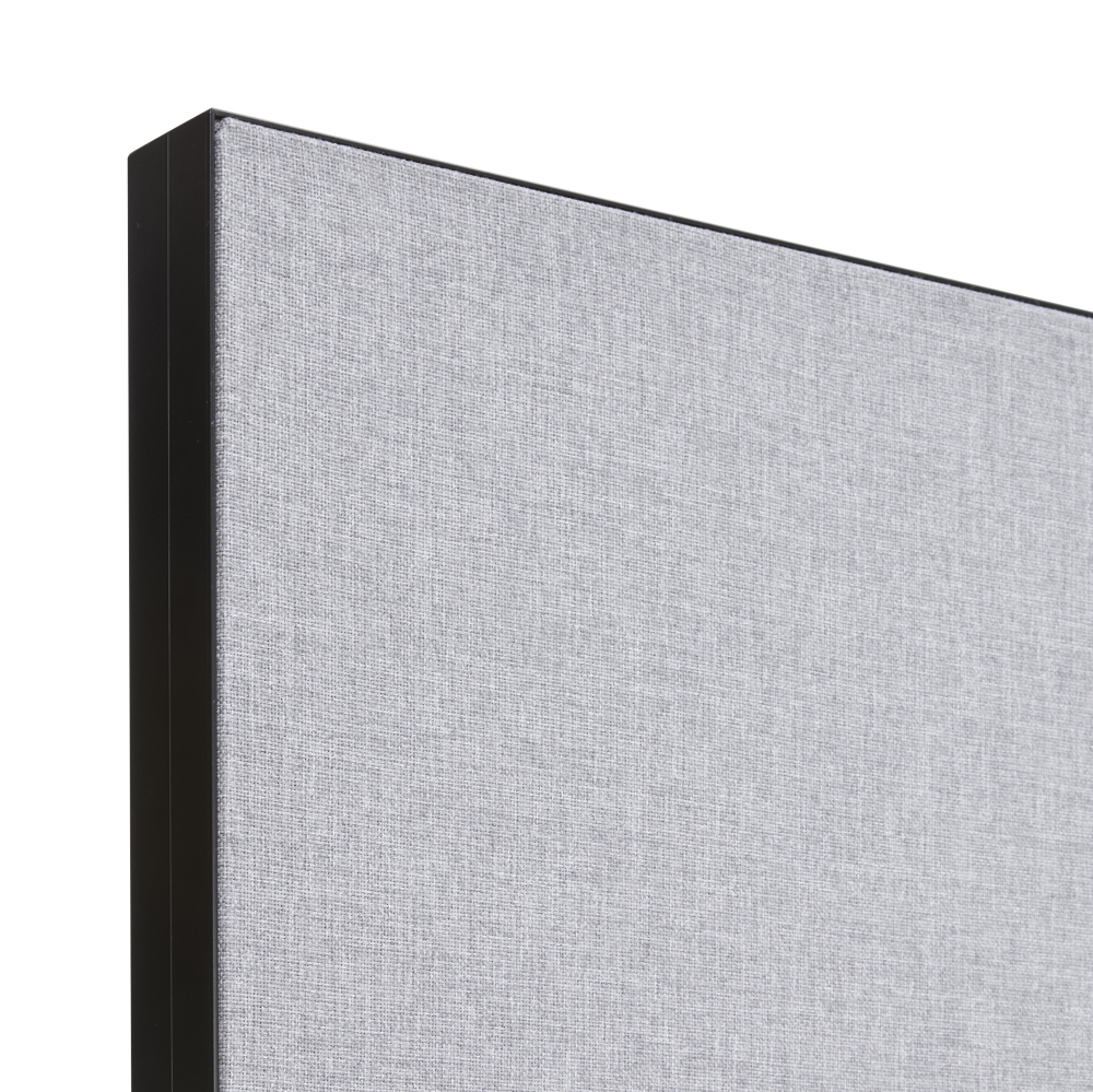 Akoestische tussenwand t.b.v. duo bench met aluminium kader (5cm dik)