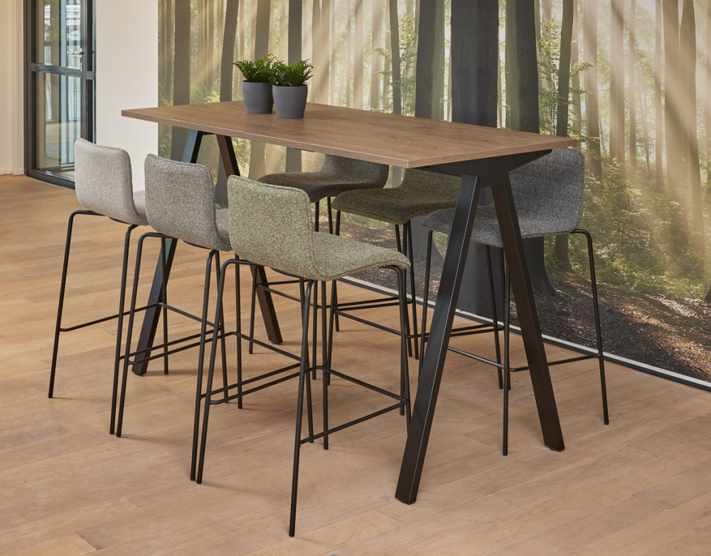 Bartafel 'V-leg' recht hoog 160x80 cm - Image 2