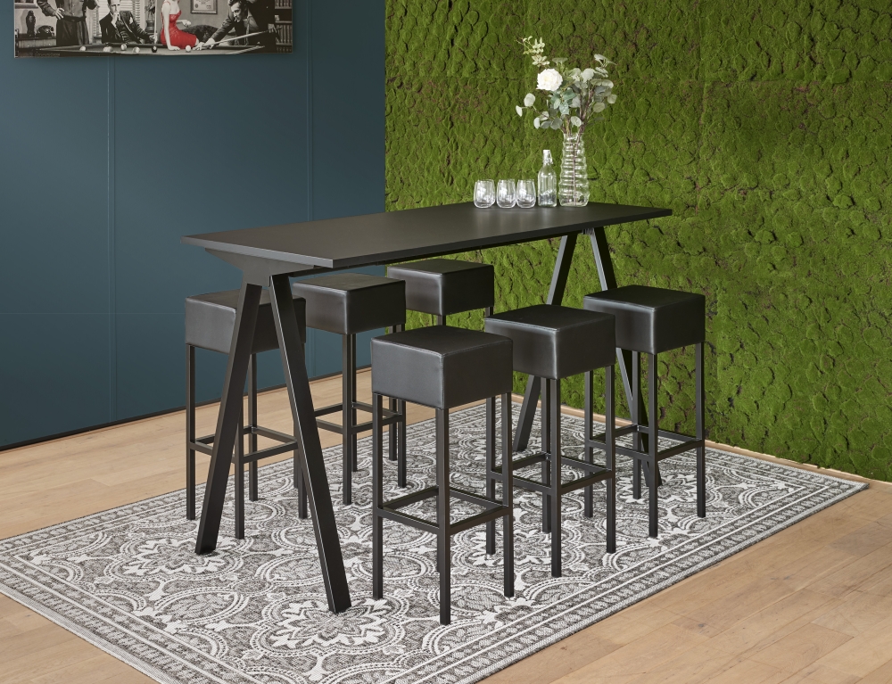 Bartafel 'V-leg' recht hoog 180x80 cm - Image 4