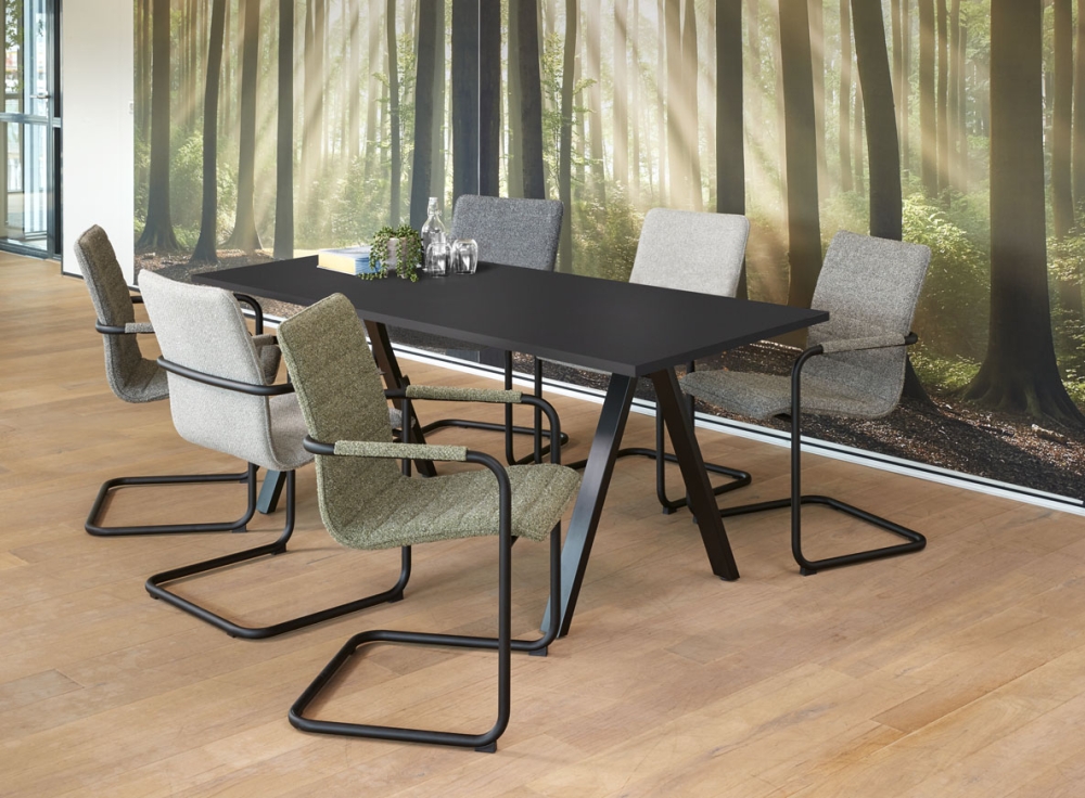 Bureau- vergadertafel 'V' recht 120x80 cm - Image 2
