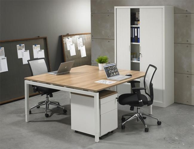 Bureau- vergadertafel Q-bic White 160x160cm - Image 3