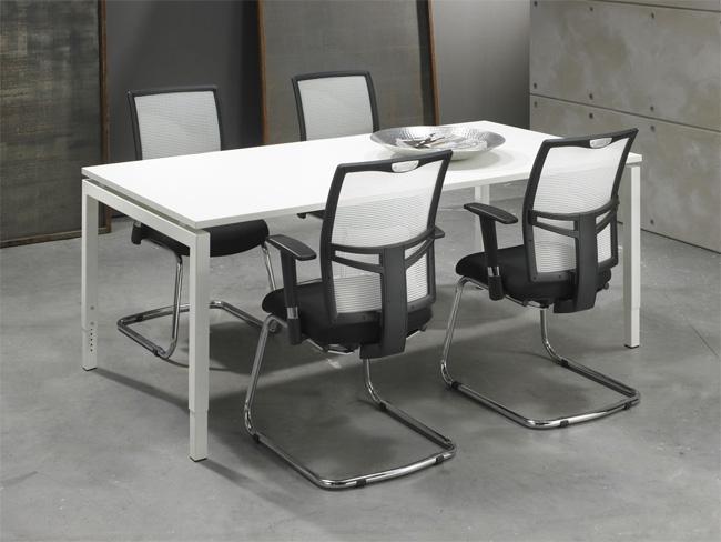 Bureau- vergadertafel Q-bic White 200x100cm - Image 2