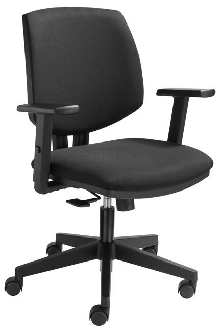 Bureaustoel model 819, zwart gestoffeerd - Image 1