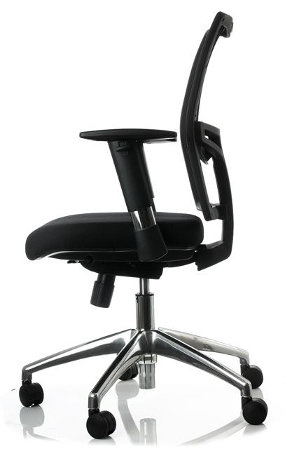 Bureaustoel Pro01 (Air01) met arml. zwart - Image 3