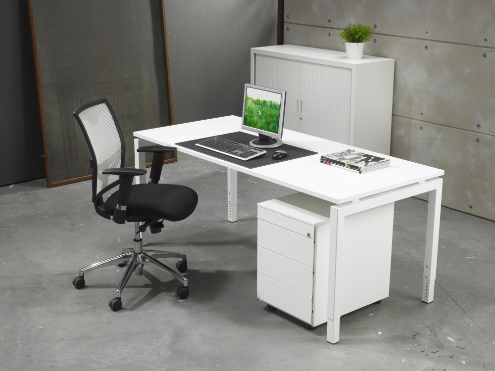 Bureautafel Q-bic White 200x80cm - Image 1