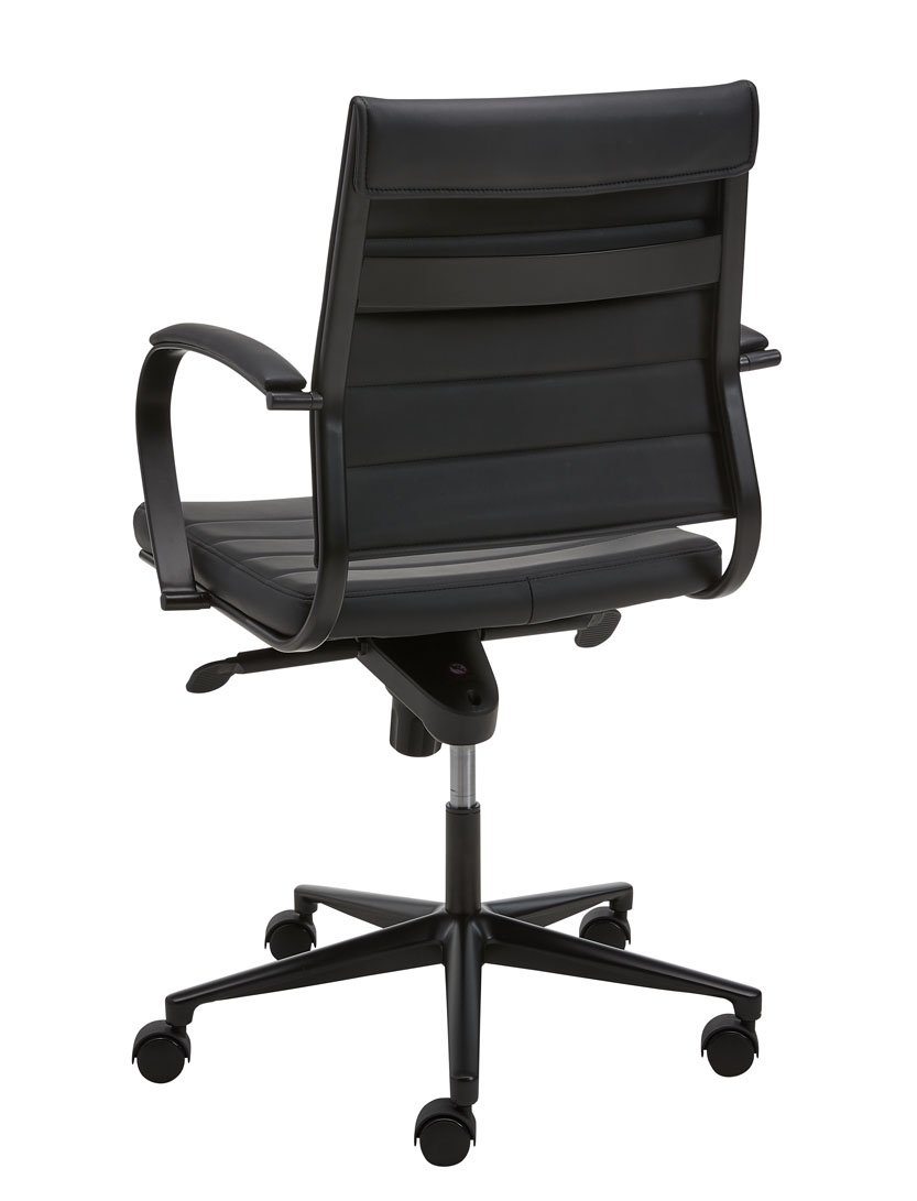 Design bureaustoel 600, lage rug geheel zwart - Image 2