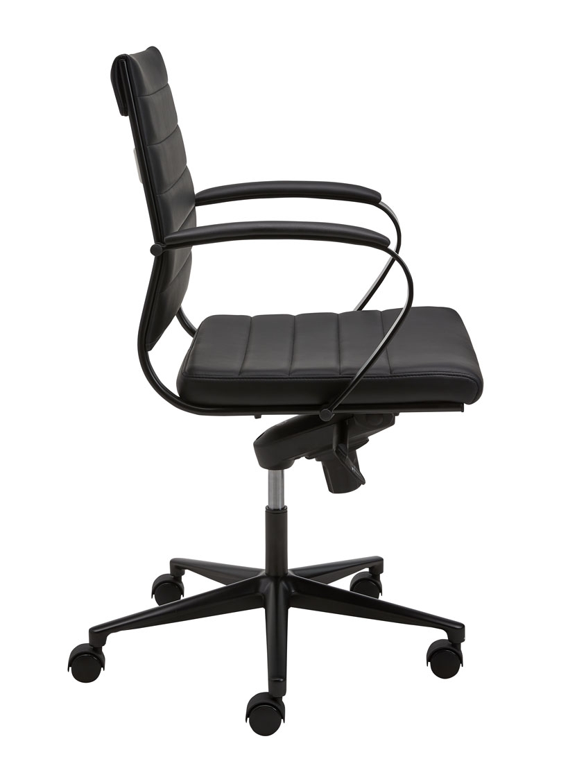 Design bureaustoel 600, lage rug geheel zwart - Image 3