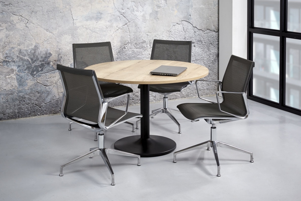Design vergaderstoel in mesh zwart-alu - Image 5