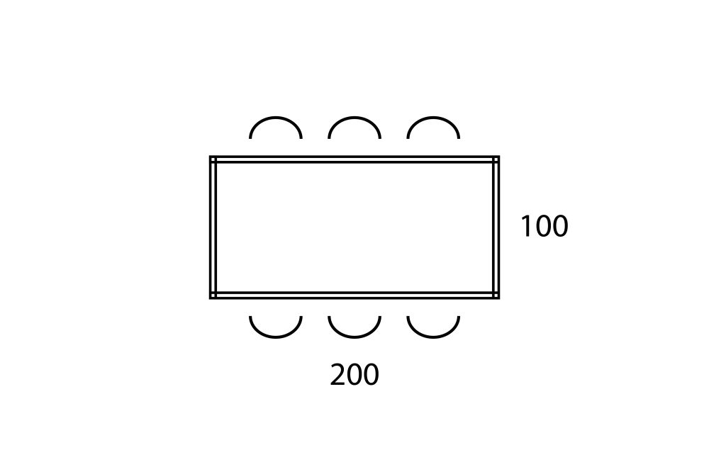 Kantoortafel 200x100cm Multibase-S - Image 4