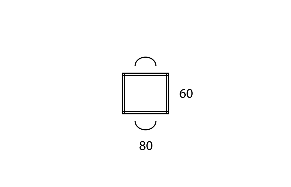 Kantoortafel 80x60cm  Multibase-S - Image 4