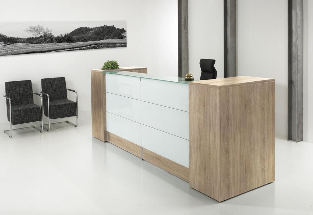 Receptie opstelling- balie Manage-it 288cm Robson eiken